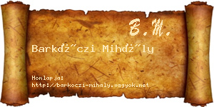 Barkóczi Mihály névjegykártya
